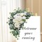 ,Set of 2 for Wedding Welcome Ceremony Sign,Artificial Wedding Arch Flowers